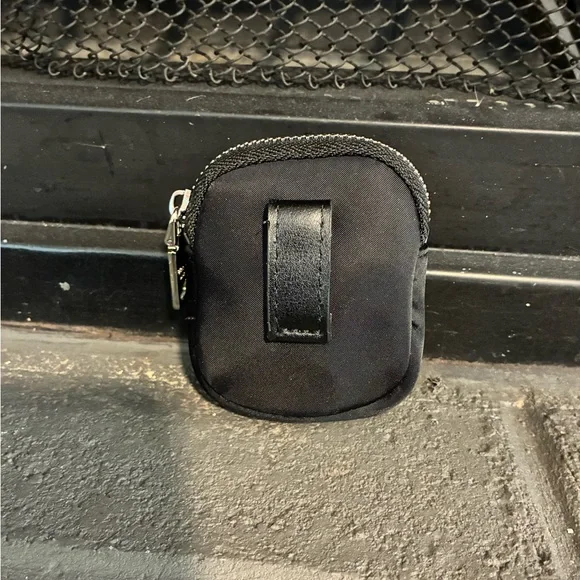 Prada Black Tessuto Mini Zip Pouch with Triangle Logo - Picture 2 of 3